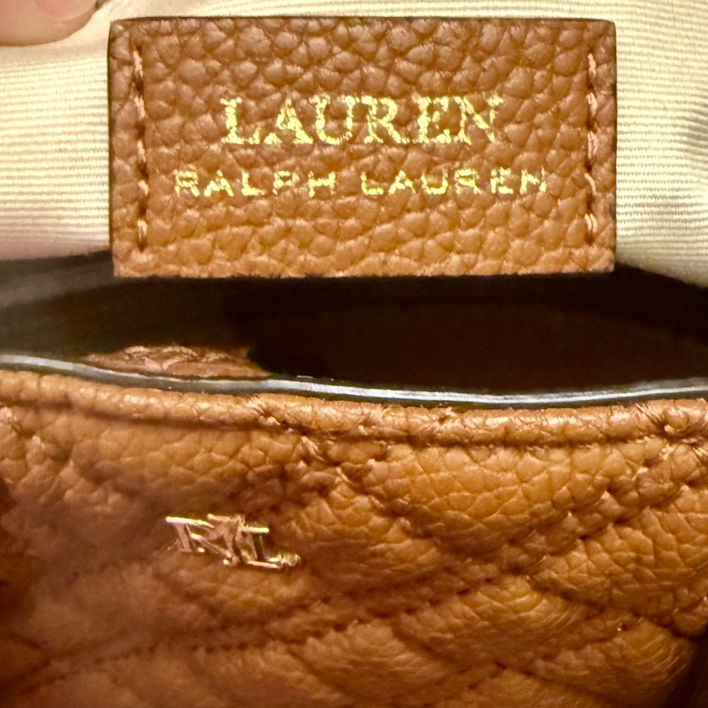 Ralph Lauren Quilted Tote in Warm Tan Leather - Picture 5 of 7